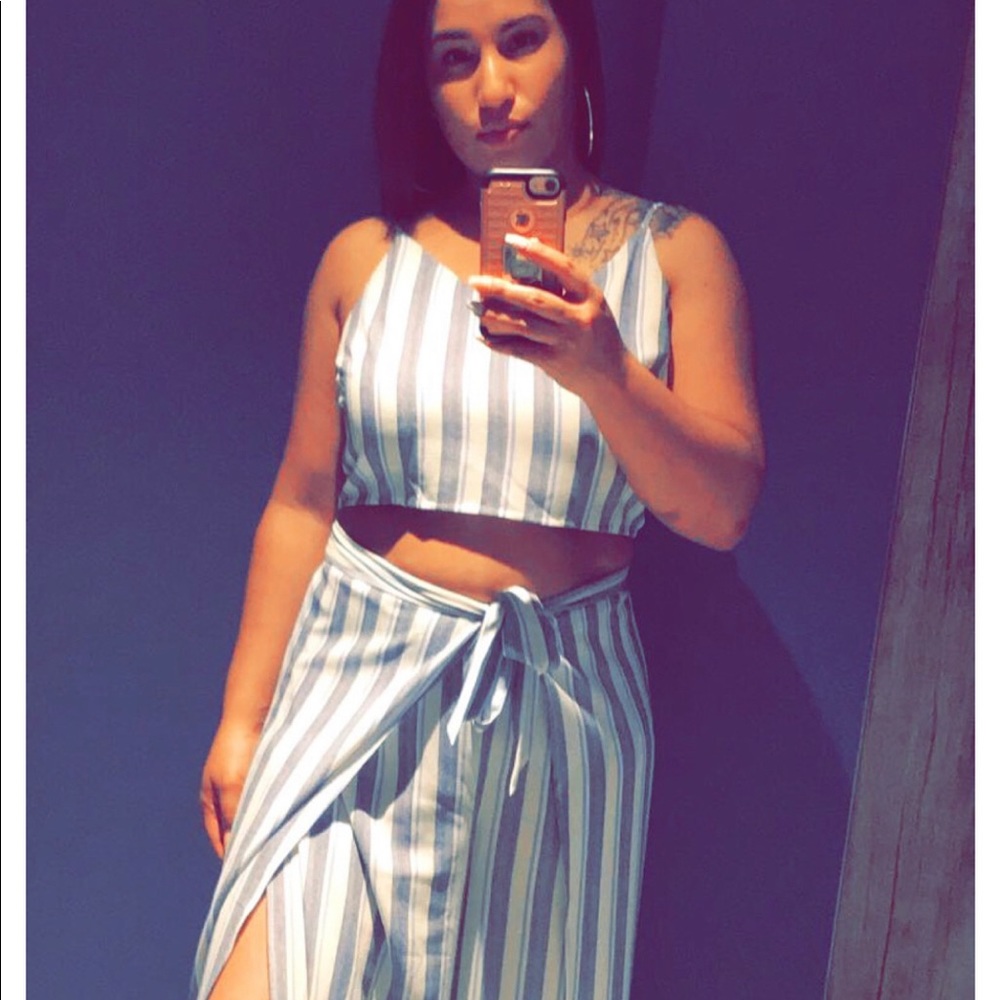 Blue Striped 2 piece set